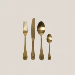 Cubertería Trisquel 24 Piezas Oro Mate