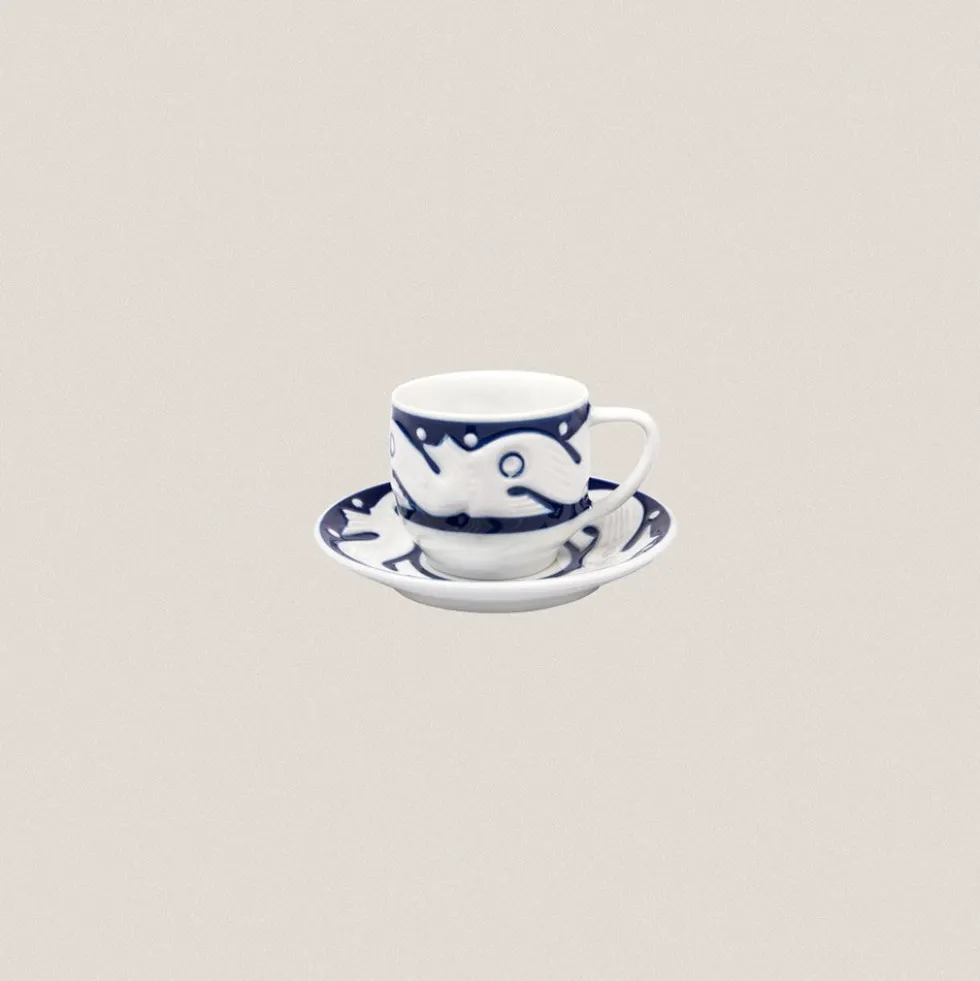Juego Café 12 servicios Peixes Azul