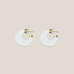 Juego Pendientes Arracada Blanco