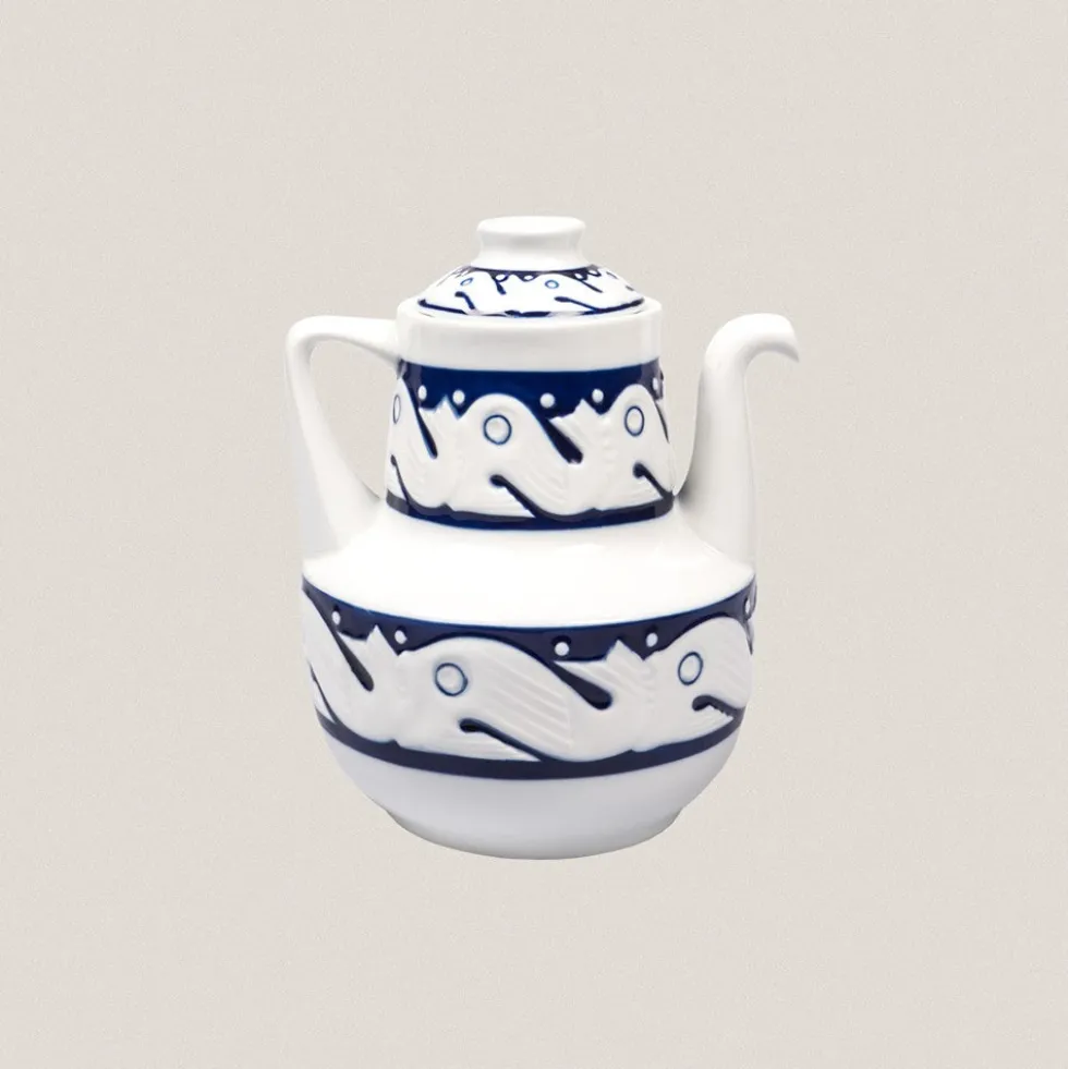 Juego Té 6 servicios Peixes Azul