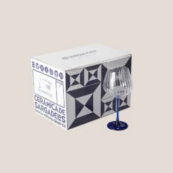 Pack 6 copas tallo azul cobalto