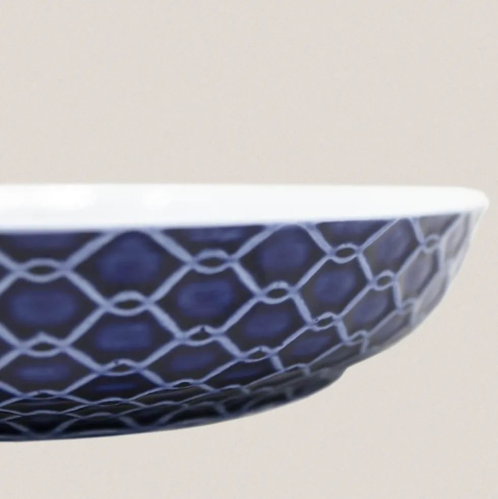 Plato Bol Gr. Rede Azul Cobalto