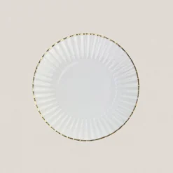 Plato Postre Cuncha Filo Oro