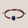 Pulsera Rueta Cordón Burdeos Cuarzo