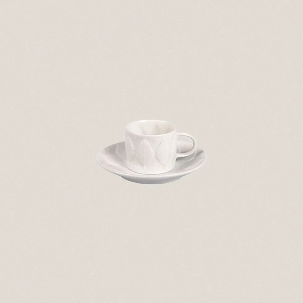 Taza Café con plato F 73 Blanco