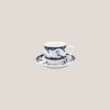 Taza Café con plato Peixes Azul