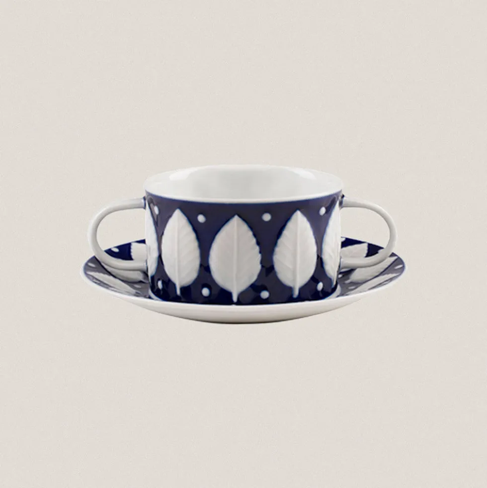 Taza Consomé con plato F73 Azul