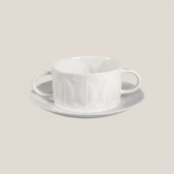 Taza Consomé con plato F73 Blanco