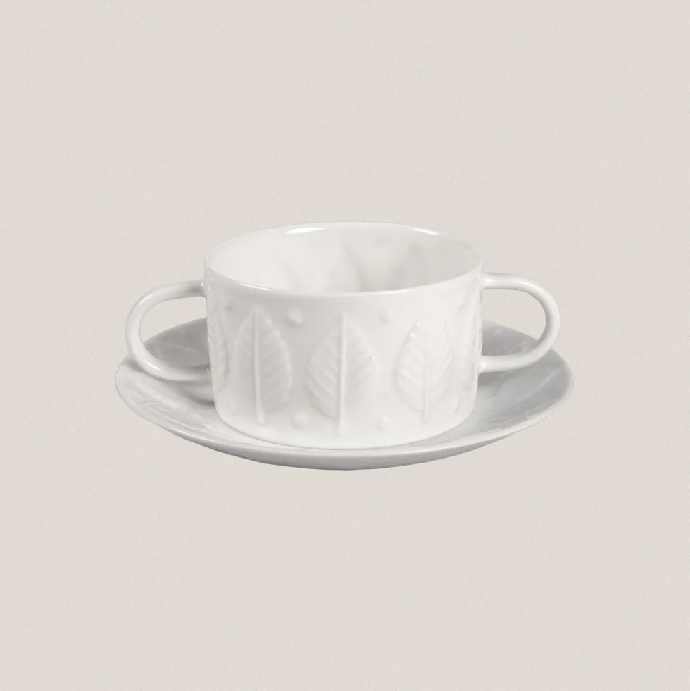Taza Consomé con plato F73 Blanco