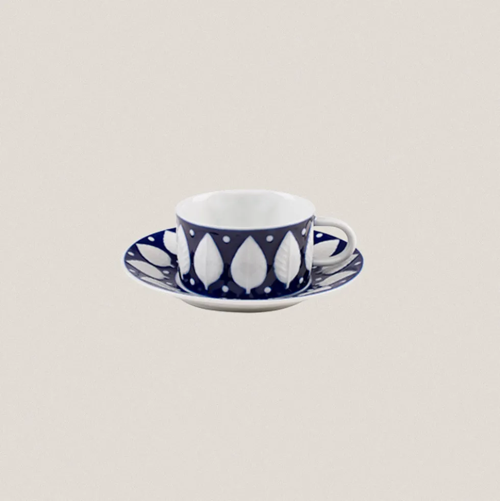Taza Té con plato F73 Azul