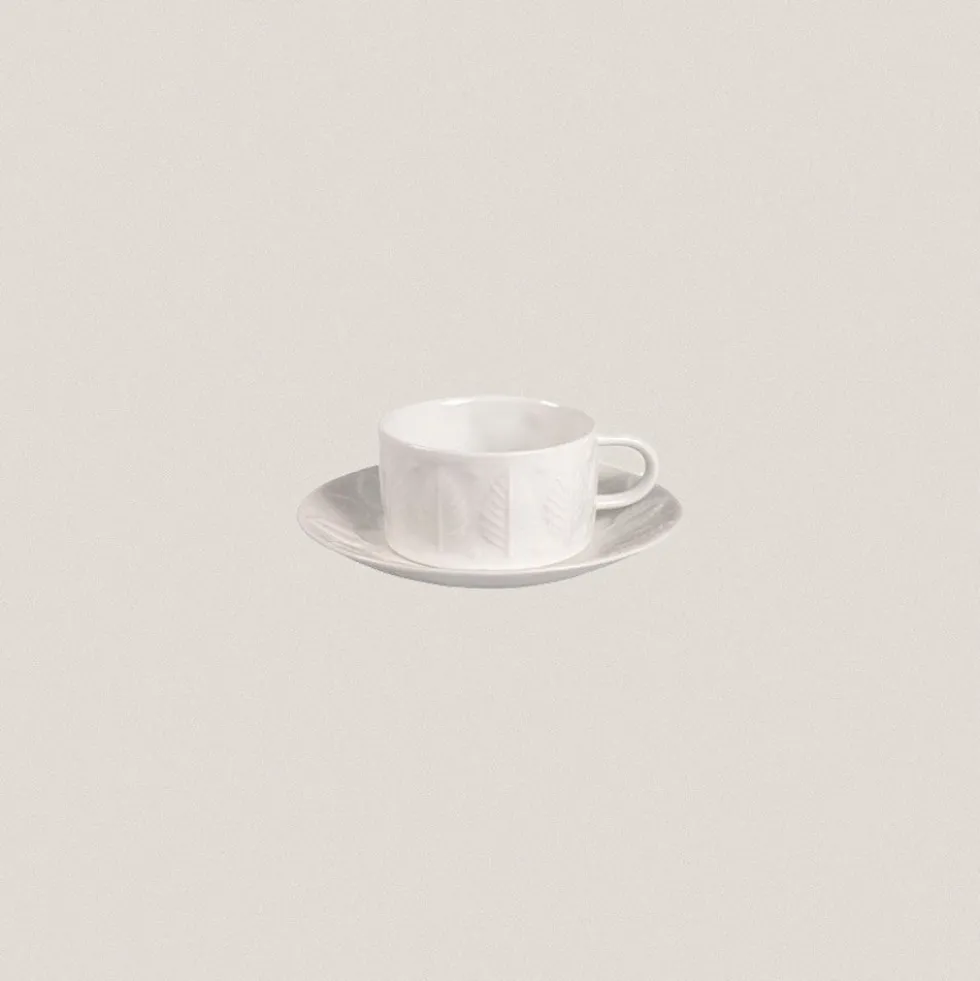 Taza Té con plato F 73 Blanco